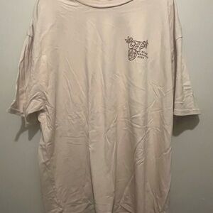 Heart Breakfast Club Vintage Print Cream Colored T-shirt Size 2X